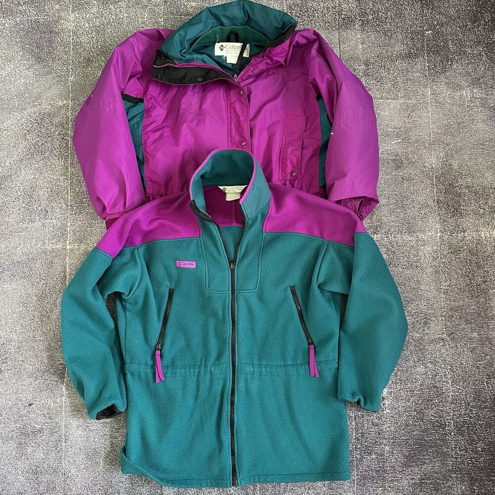 Women's Vintage 90's Columbia Long's Peak Fleece Lined 3 in 1 Ski Jacket Sz XL